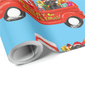 Dackel Hund im Weihnachtsversand Geschenkpapier (Rolleneckpunkt)