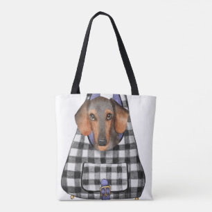 Dackel Hund in einem Beutel Tasche