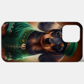 Dackel Hund in St. Patrick's Day Dress Case-Mate iPhone Hülle (Rückseite (Horizontal))