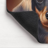 Dackel Hund in St. Patrick's Day Dress Mousepad (Ecke)