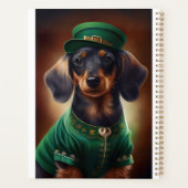 Dackel Hund in St. Patrick's Day Dress Planer (Rückseite)