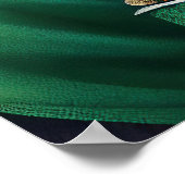 Dackel Hund in St. Patrick's Day Dress Poster (Ecke)