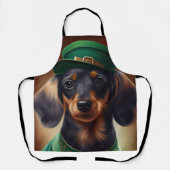 Dackel Hund in St. Patrick's Day Dress Schürze (Vorderseite)