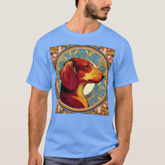 Dackel Hund Jugendstil T-Shirt