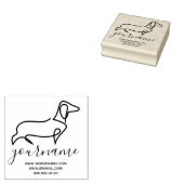 Dackel Hund Kanine Kennel Linie Art Zeichnend Gummistempel (Stempel)