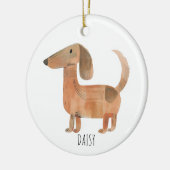 Dackel Hund Keramik Ornament (Links)
