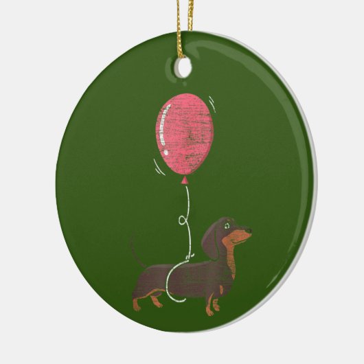 Dackel Hund Keramik Ornament (Links)