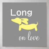 Dackel Hund Kinderzimmer Art Gelbes Geschlecht Neu Poster (Vorne)