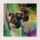 Dackel Hund Kleine Legen viel Liebe Puzzle (Horizontal)
