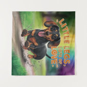 Dackel Hund Kleine Legen viel Liebe Wandteppich (Vorderseite (Horizontal))