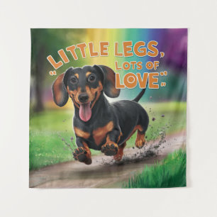 Dackel Hund Kleine Legen viel Liebe Wandteppich