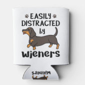 Dackel Hund leicht von Dackeln abgelenkt Dosenkühler (Rückseite)