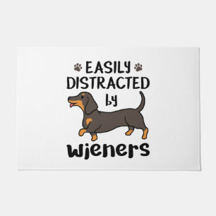 Dackel Hund leicht von Dackeln abgelenkt Fußmatte