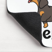 Dackel Hund leicht von Dackeln abgelenkt Mousepad (Ecke)