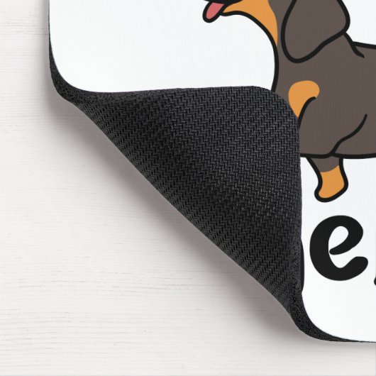 Dackel Hund leicht von Dackeln abgelenkt Mousepad (Ecke)