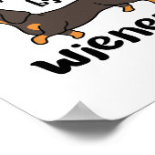 Dackel Hund leicht von Dackeln abgelenkt Poster (Ecke)