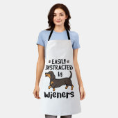 Dackel Hund leicht von Dackeln abgelenkt Schürze (Getragen)