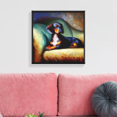 Dackel Hund Leinwanddruck (Insitu (Wohnzimmer))