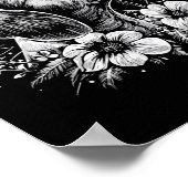 Dackel Hund Lover Retro Stil Tattoo Poster (Ecke)