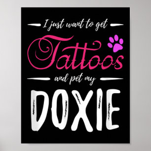 Dackel Hund Lover Tattoo Funny Dackel Hund Mama Gi Poster