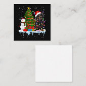 Dackel Hund Lover Weihnachtshut im Schnee Mitteilungskarte (Vorne/Hinten)