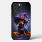 Dackel Hund mit Halloween Kürbishandgehäuse Case-Mate iPhone Hülle (Rückseite)