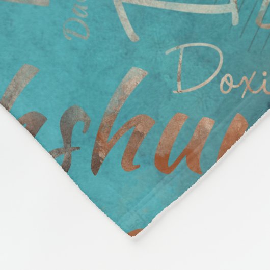 Dackel Hund Mixed Media Art Fleecedecke (Ecke)