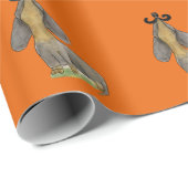 Dackel Hund Mustache Dackel Orange Geschenk Wrap P Geschenkpapier (Rolleneckpunkt)