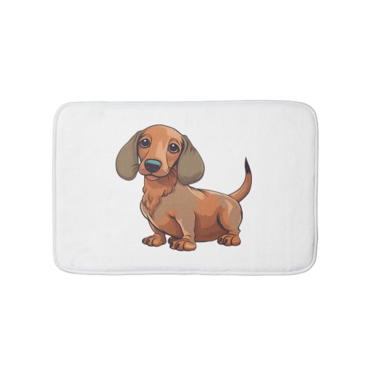 Dackel Hund Niedlich Badematte (Vorderseite)