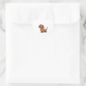 Dackel Hund Niedlich Herz-Aufkleber (Tasche)