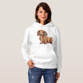 Dackel Hund Niedlich Hoodie (Vorne ganz)