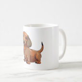 Dackel Hund Niedlich Kaffeetasse (VorderseiteRechts)