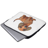 Dackel Hund Niedlich Laptopschutzhülle (Vorne Knopf)