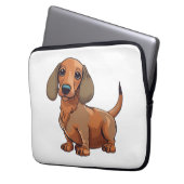 Dackel Hund Niedlich Laptopschutzhülle (Vorderseite Links)