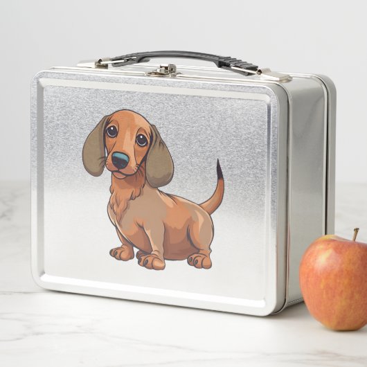 Dackel Hund Niedlich Metall Brotdose (Beispiel)