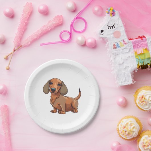 Dackel Hund Niedlich Pappteller (Party)