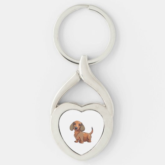 Dackel Hund Niedlich Schlüsselanhänger (Vorderseite)