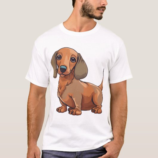 Dackel Hund Niedlich T-Shirt (Vorderseite)