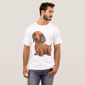 Dackel Hund Niedlich T-Shirt (Vorne ganz)