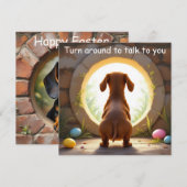 Dackel Hund - Ostern Feiertagskarte (Vorne/Hinten)