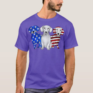 Dackel-Hund Patriot Happy Unabhängigkeitsgeschenk T-Shirt