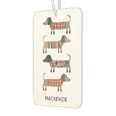 Dackel Hund Personalisiert Autolufterfrischer (Links)