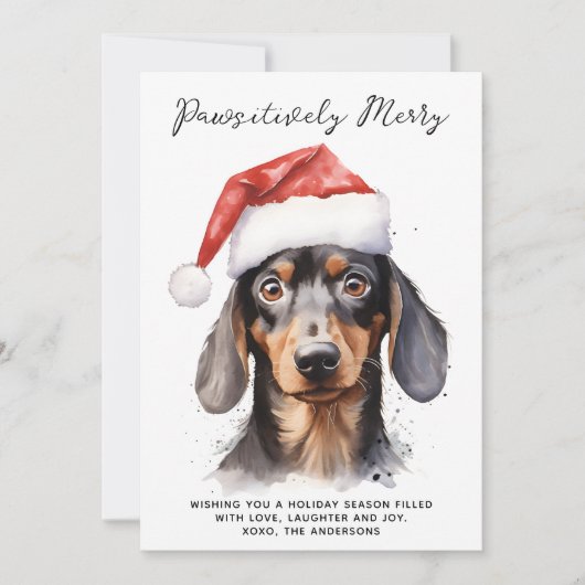 Dackel Hund Personalisiert Weihnachten Weihnachten (Vorderseite)