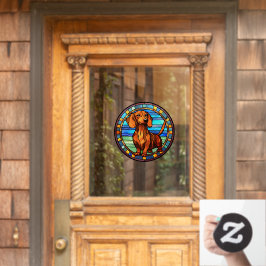 Dackel Hund Portrait Portrait Imitate gestanzt Gla Fensteraufkleber