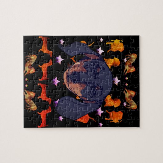 Dackel Hund Portrait Puzzle (Horizontal)