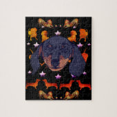 Dackel Hund Portrait Puzzle (Vertikal)