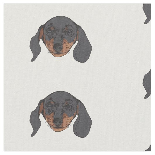 Dackel Hund Portrait Stoff (Nahaufnahme)