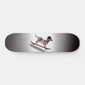 Dackel Hund Skateboarder Skateboard (Horizontal)