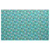 Dackel Hund Sommerstrand türkis Stoff (Fat Quarter (45,7 x 55,9 cm))