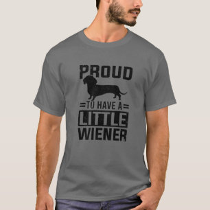 Dackel Hund stolz auf ein wenig Weiner T-Shirt